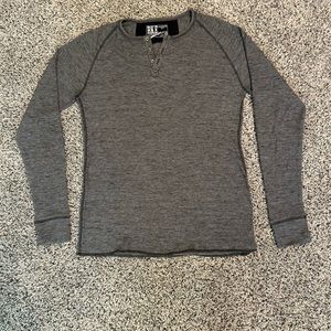 Men’s BKE Vintage Waffle- Kit Gray Henley Standard Fit- size Medium!